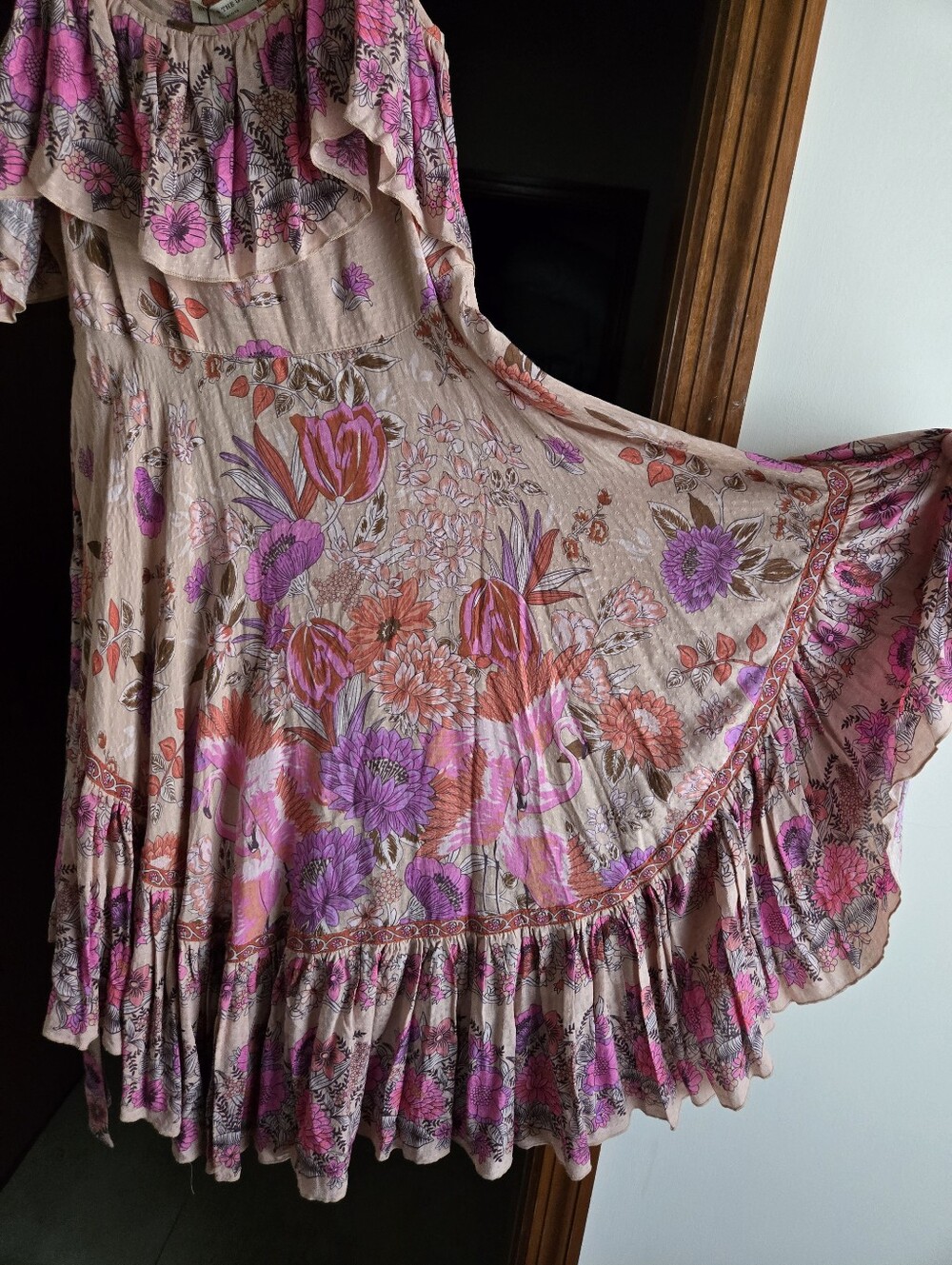 Spell Siren Song Strappy🩷🧡 Flamingo SZ XL NWT - Picture 15 of 15